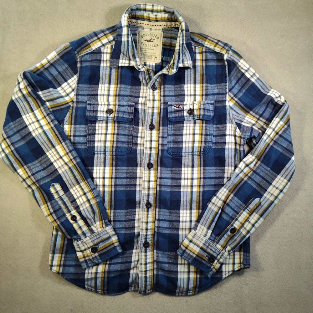 Sz Med Hollister California Gorpcore 2 Pocket Y2K 2 Pocket Flannel Grunge